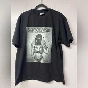 Streetwise Graphic Tee Black XL Oversized Streetwear T-Shirt Made in Los Angeles